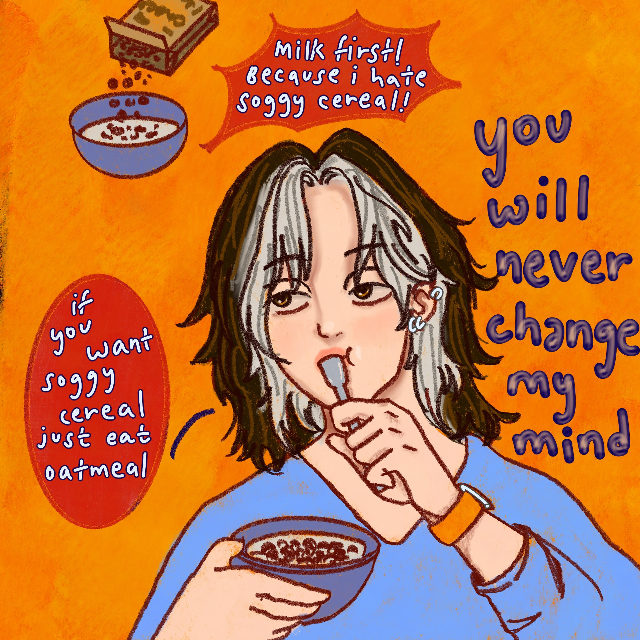 Milk first or cereal?